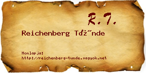 Reichenberg Tünde névjegykártya